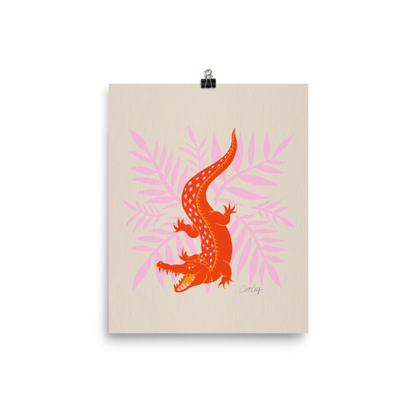Crocodile – Orange & Pink
