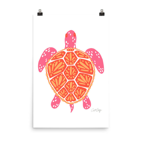 Sea Turtle – Melon Palette  •  Art Print