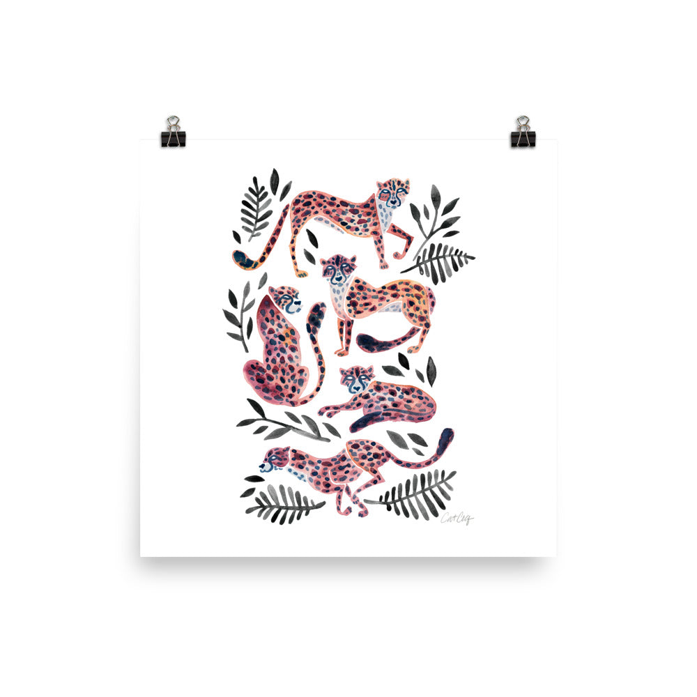 Cheetah Collection - Peach Black