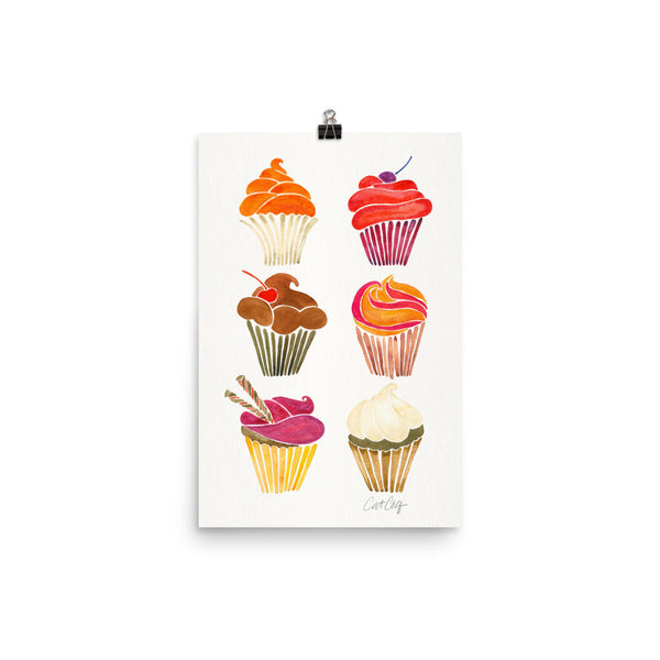 Cupcakes – Rainbow Palette • Art Print
