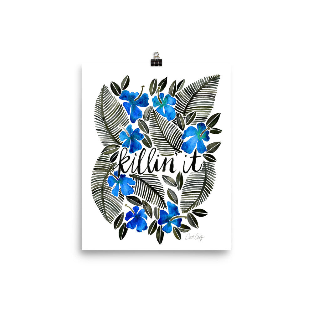 Killin' It – Navy & Black Palette • Art Print