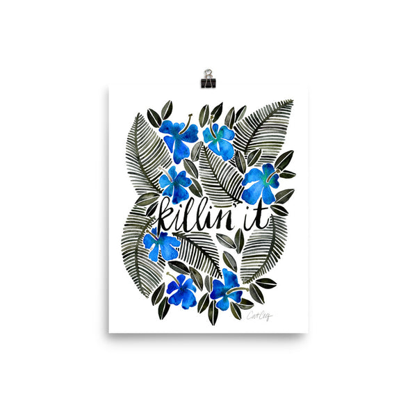 Killin' It – Navy & Black Palette • Art Print