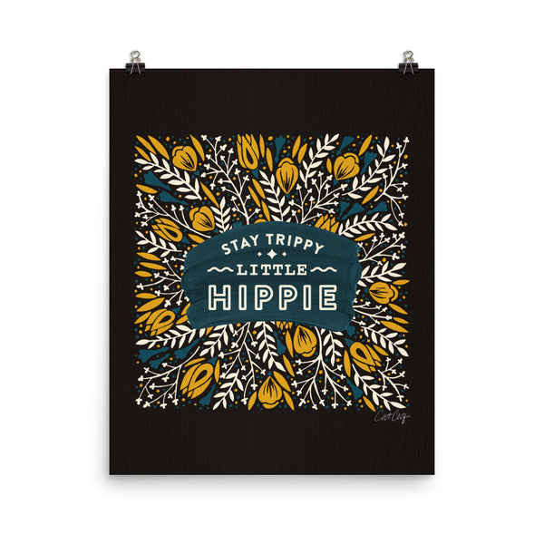 Stay Trippy Little Hippie - Charcoal