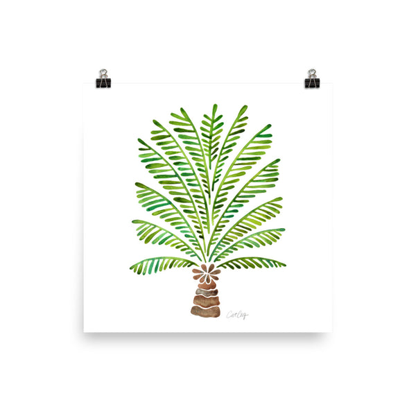 Bali Palm Tree – Green Palette • Art Print