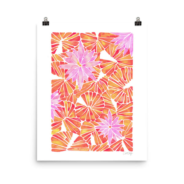 Water Lilies – Melon Palette  •  Art Print
