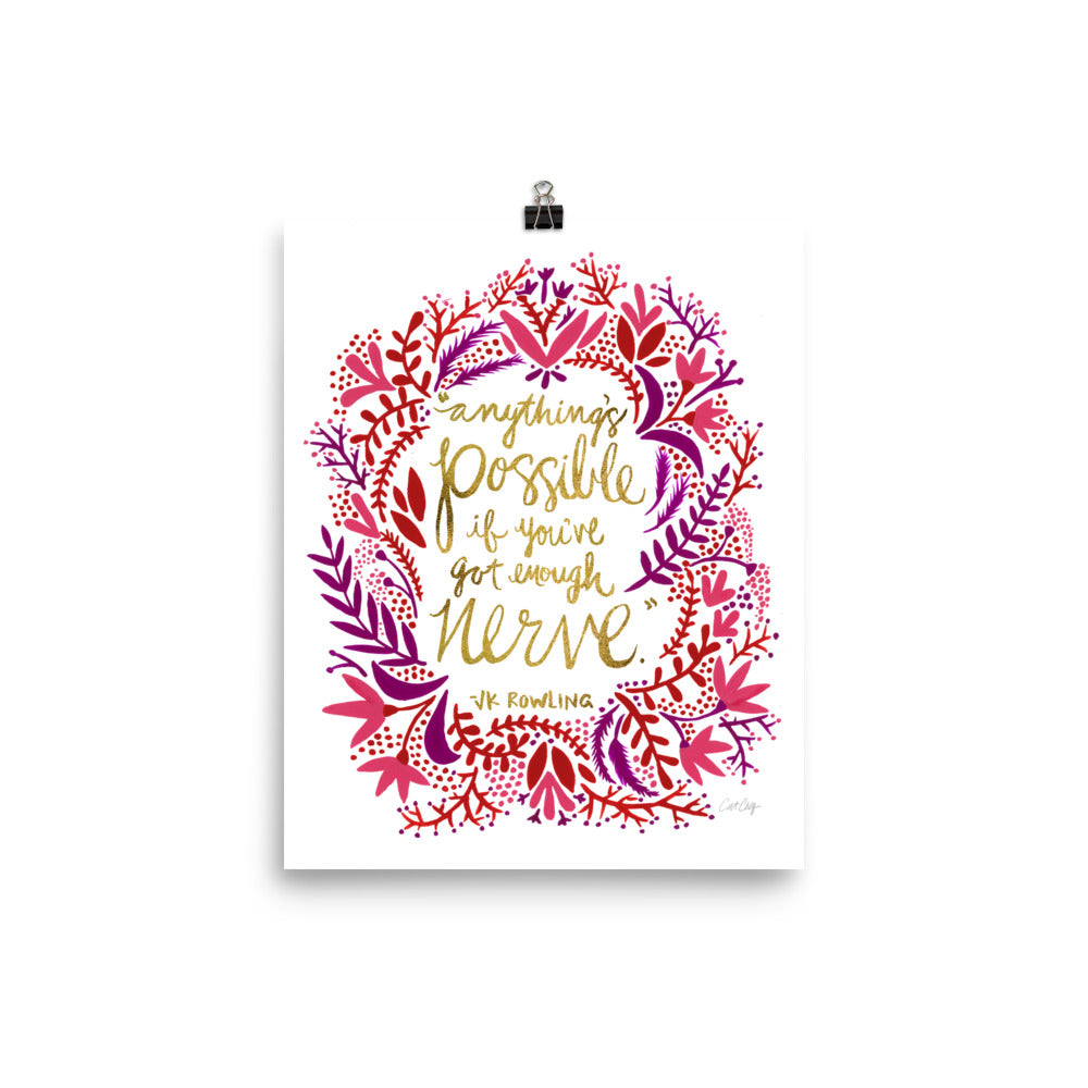 Anything's Possible – Pink & Gold Palette • Art Print