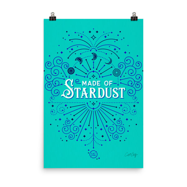 Made of Stardust – Turquoise & Navy Palette • Art Print