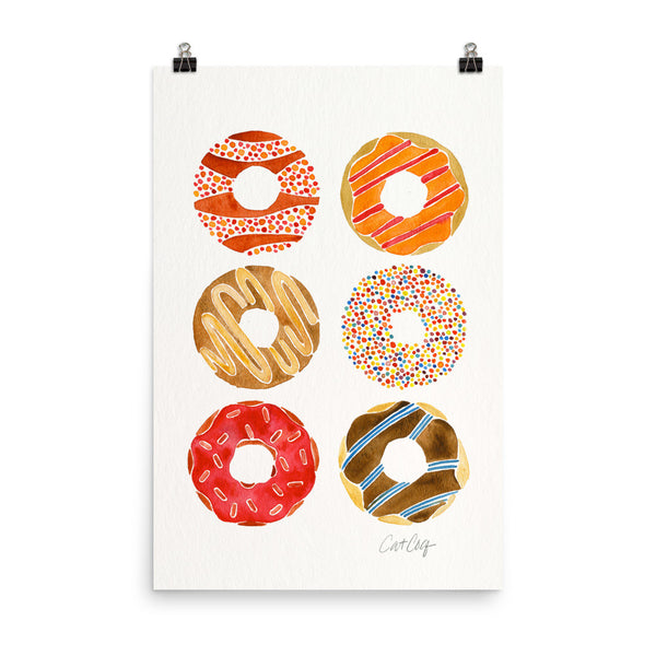 Half Dozen Donuts – Rainbow Palette • Art Print