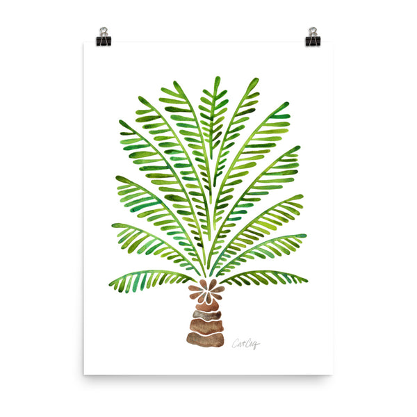 Bali Palm Tree – Green Palette • Art Print