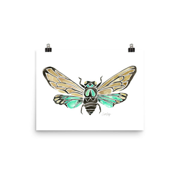 Summer Cicada – Mint Palette • Art Print