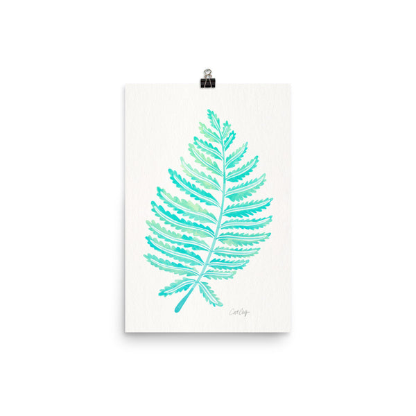 Fern Leaf – Mint Palette • Art Print