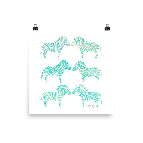 Zebra Collection – Mint Palette • Art Print