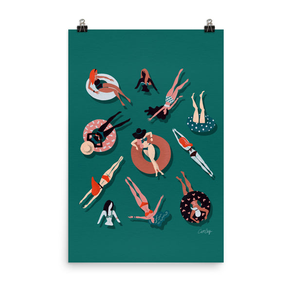 Swimming Ladies - Teal