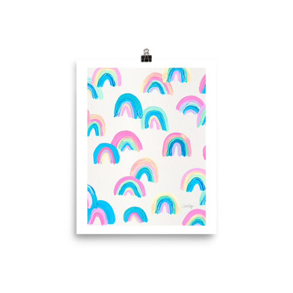 Abstract Rainbow Arcs - Pastel