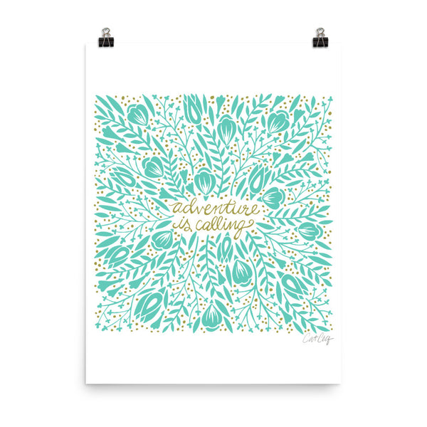 Adventure is Calling – Mint Palette • Art Print