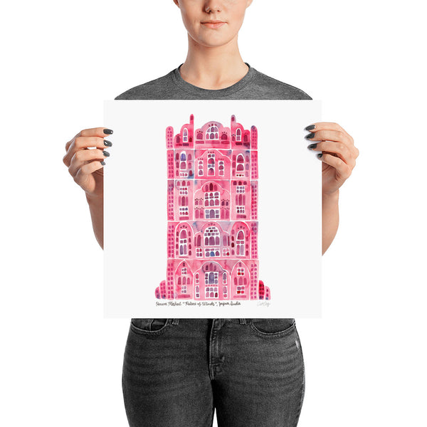 Hawa Mahal – Pink Palace of Jaipur, India • Art Print
