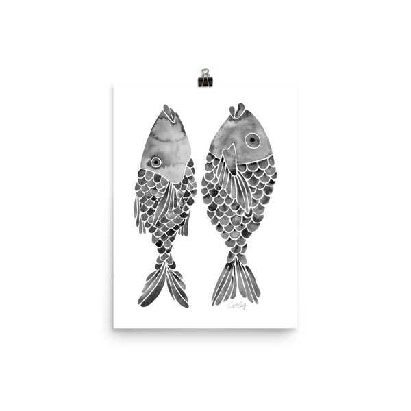 Indonesian Fish – Black Palette • Art Print
