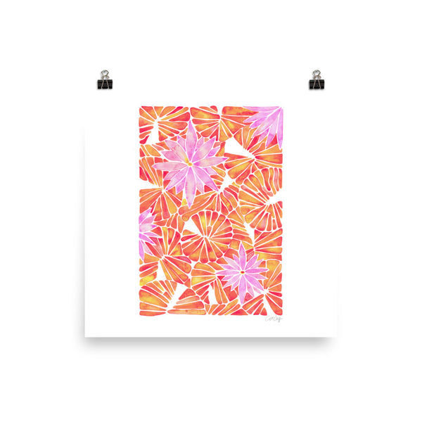 Water Lilies – Melon Palette  •  Art Print