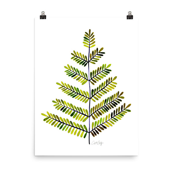 Leaflets – Green Palette • Art Print