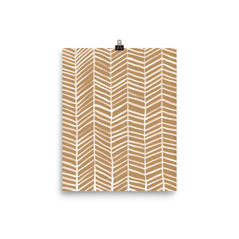 Herringbone – Kraft Palette • Art Print