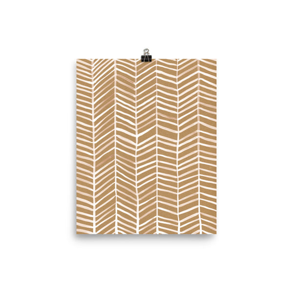 Herringbone – Kraft Palette • Art Print