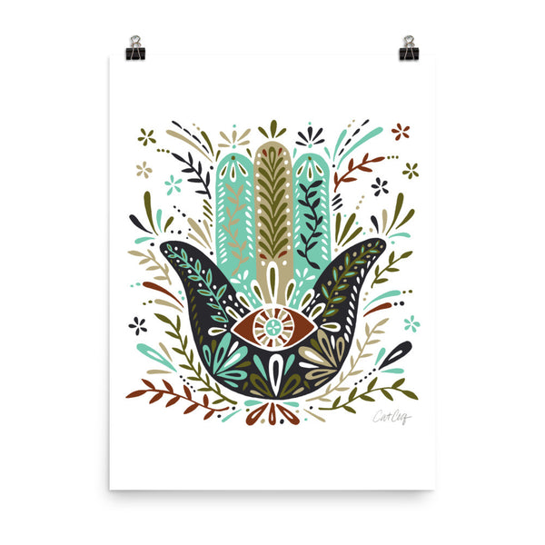 Hamsa Hand – Earth Palette • Art Print