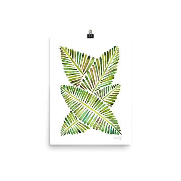Banana Leaves – Green Palette • Art Print