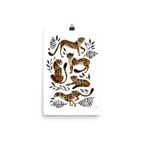 Cheetah Collection – Mocha & Black Palette • Art Print