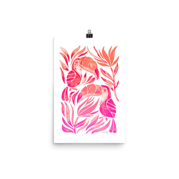 Tropical Toucans – Pink Palette • Art Print