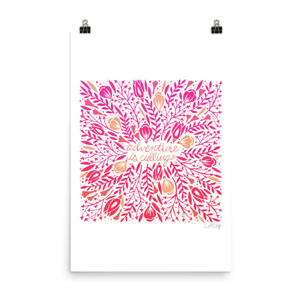 Adventure is Calling – Pink Palette • Art Print