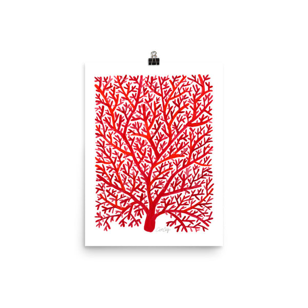 Fan Coral – Red Palette • Art Print