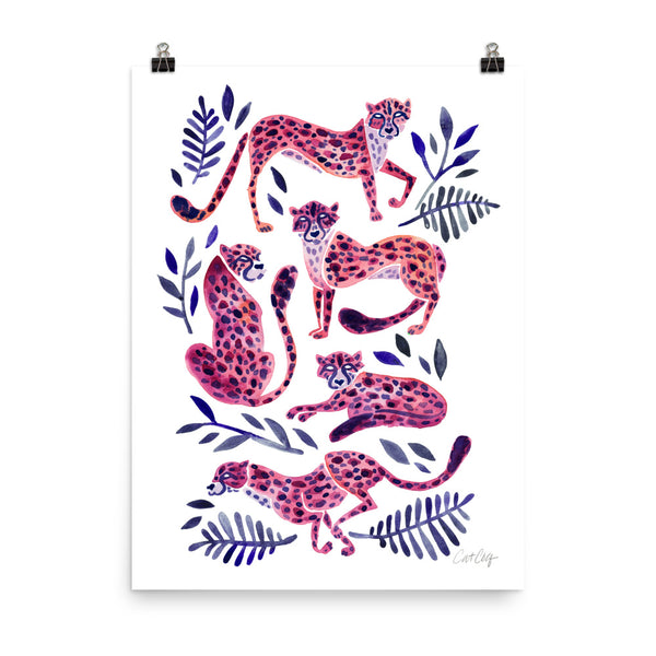Cheetah Collection - Mauve Indigo