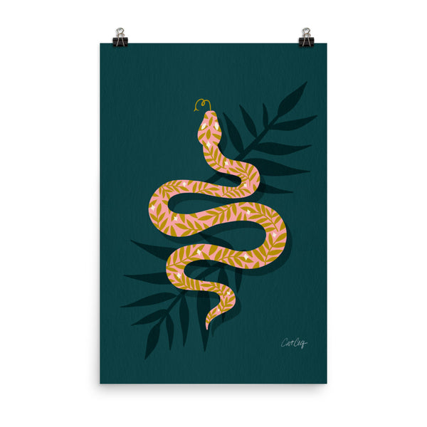 Tropical Serpent - Teal Blush