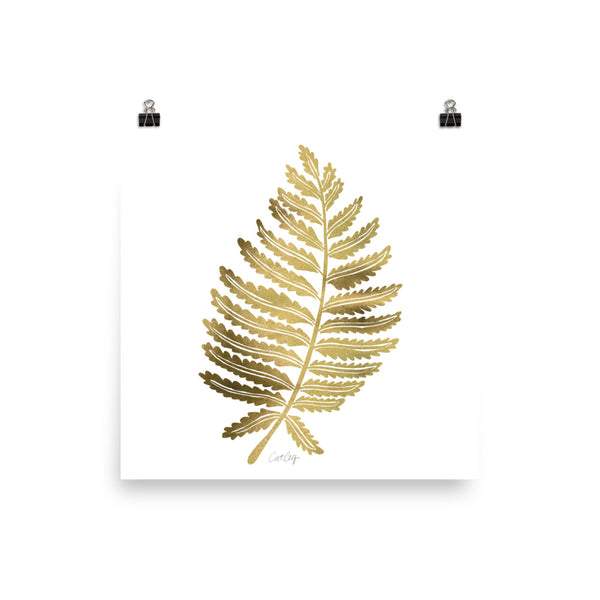 Fern Leaf – Gold Palette • Art Print