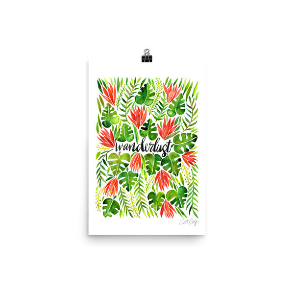 Wanderlust – Green & Melon Palette • Art Print