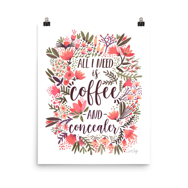 Coffee & Concealer – Vintage Palette • Art Print