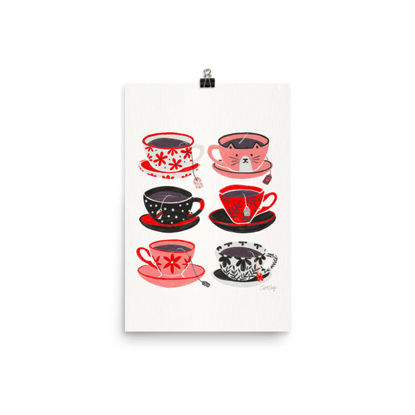 Tea Time - Red and Black