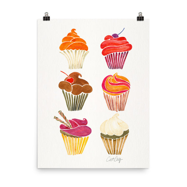 Cupcakes – Rainbow Palette • Art Print