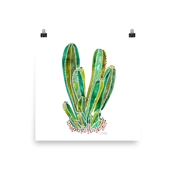 Cactus Cluster – Green Palette • Art Print