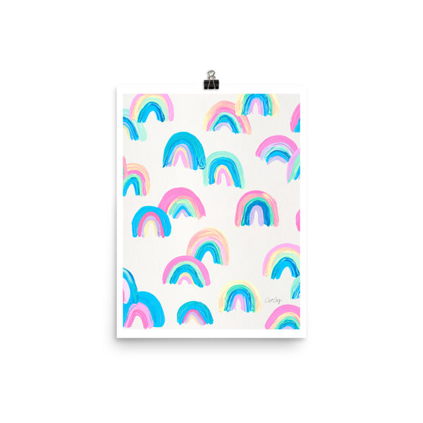 Abstract Rainbow Arcs - Pastel
