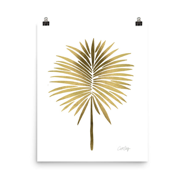 Fan Palm – Gold Palette • Art Print