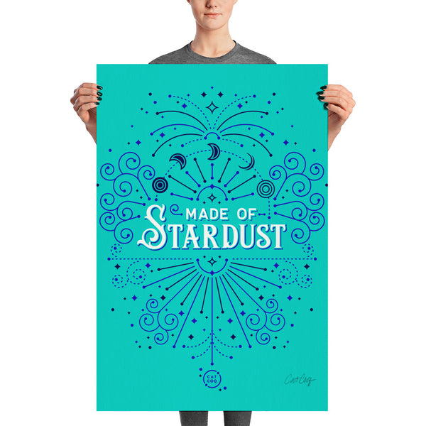 Made of Stardust – Turquoise & Navy Palette • Art Print