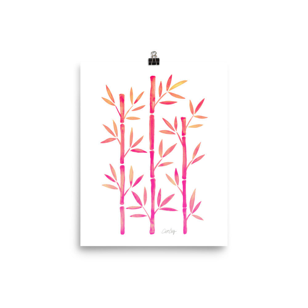 Bamboo – Pink Palette • Art Print