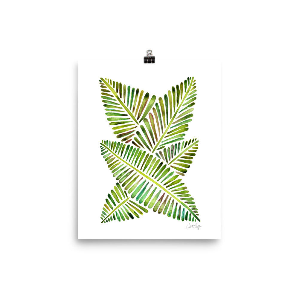Banana Leaves – Green Palette • Art Print