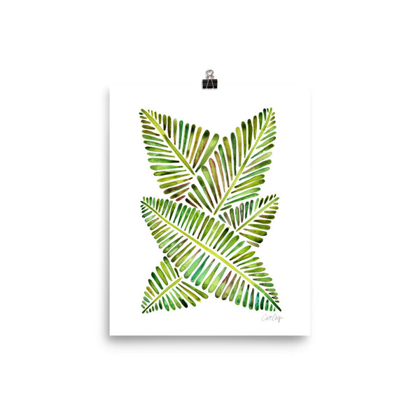 Banana Leaves – Green Palette • Art Print