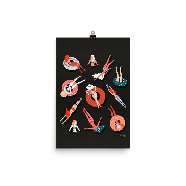 Swimming Ladies - Charcoal