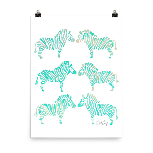 Zebra Collection – Mint Palette • Art Print