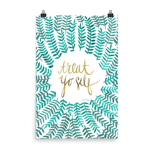 Treat Yo Self – Turquoise Palette • Art Print