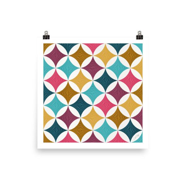 Eclipse Pattern - Magenta Cyan