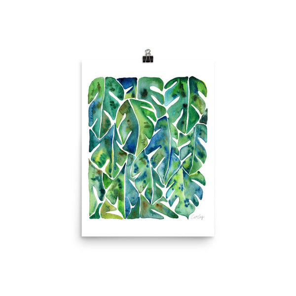 Split Leaf Philodendron – Green Palette • Art Print